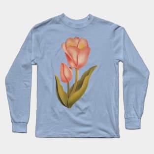 Rose Flower Stencil Long Sleeve T-Shirt